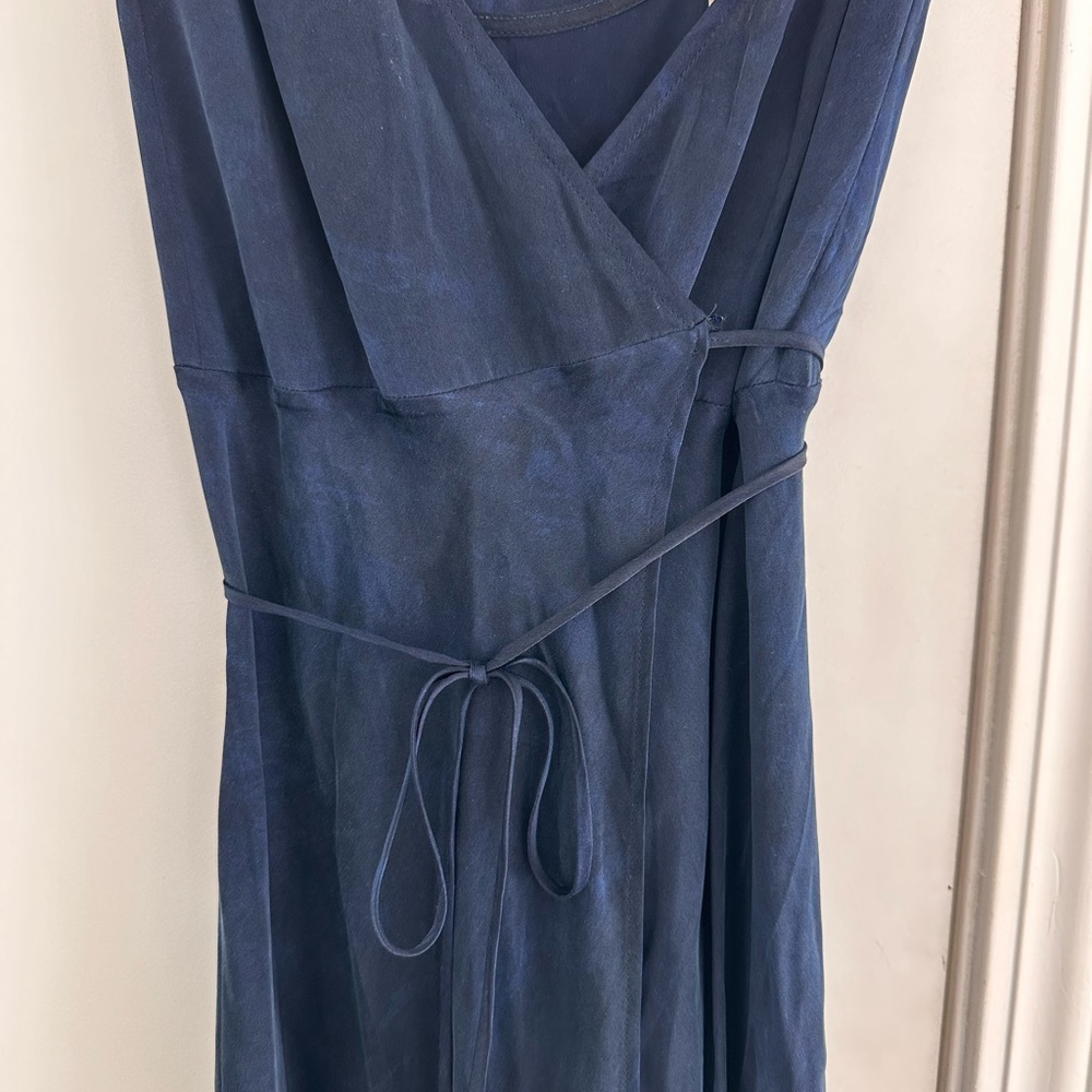 Awaveawake Wrap String Dress in Indigo
